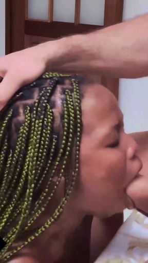 Petite Ebony Teen Drenched In Spit &amp; Sweat After Getting Hardcore RAILED   Clip 1