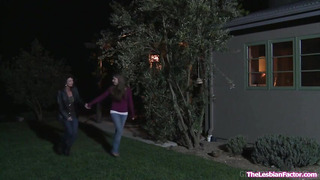 Teenage stunner doing it at home with her gigantic melon sapphic sugarmom