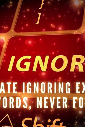 The Ultimate Ignoring Experience - My Words, Never for You