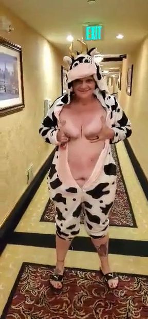 Is that a cow in the hall?