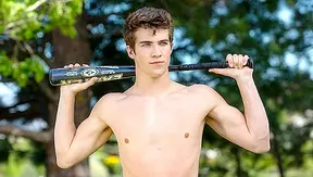 Dylans Lean Body Glows as He JERKS HIS HARD COCK – CorbinFishers Hottest Clip