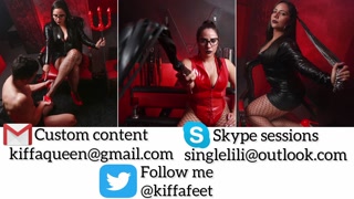 Goddess Kiffa - Foot slave stepped after take shower EP 2 - Bath rug - TRAMPLING - FOOT WORSHIP - F