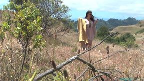 Sunscreen on Her Hairy Legs