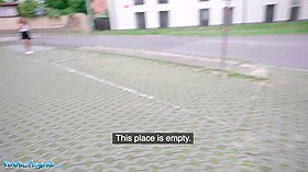 Public agent Lexi Dona displays her snatch for a explosion of cash