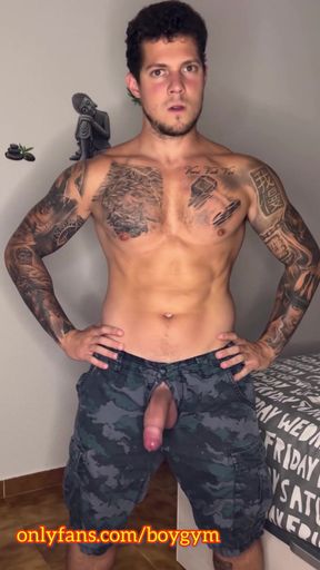 My Big Cock Cums with Military Outfit!