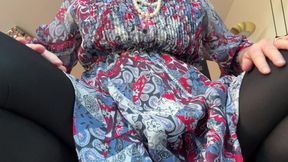 Blue time - tease and cum