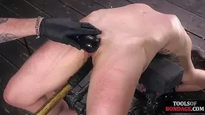 BDSM predicament bondage Darling whipped before pussytoying