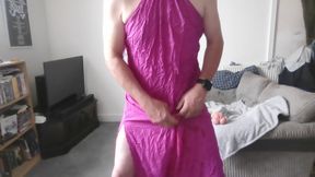 pissing in the pink dress