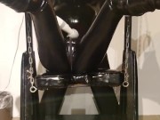 latex dragon bound on swing chair