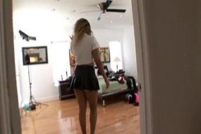 Busty ebony double penetrated by big cocks