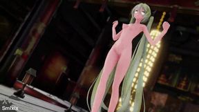 Blonde Hatsune Miku Dances and Has Fun with Explicit Sexual Movements in 3D Adult Clip