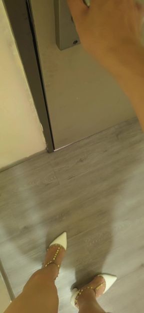 Walk Out of the Room Wearing Only Underwear and High Heels