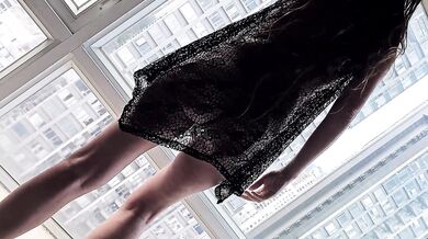 VOYEUR Hot Wife Strips Naked in Hotel Room