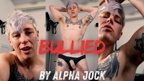 Bullied by Alpha Jock - FtM Jaq Quicksilver POV Muscle Domination and Cock Worship - bully, strapon, humiliation - 720p mp4