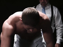 Felix Kamp dildo fucks muscular Clayton Foster