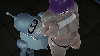 Futurama - Leela gets creampied by Bender - 3D Porn