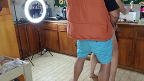 She tried to make salad and then she ate some cock