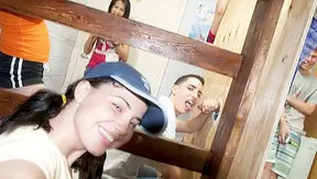 Hungry Straight Boys Embrace Their First Glory Hole Thrill – Deep Gag Session Begins