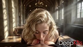 my favorite female bartender sucked my thick cock deep down her throat. her nimble tongue drove my cock wild, and she swallowed all my cum[ai]