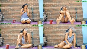 Flashing you outdoors while having my morning coffee and smoke Volume 60 ***wmv****