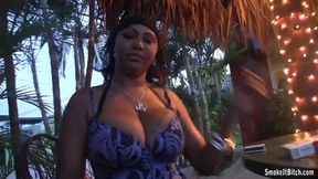 Busty Smokey Dominican Lady