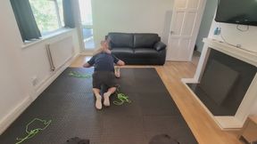 Rosie Gia Dominates The Real Steve with Bondage Wrestling, with a foot worship forfeit