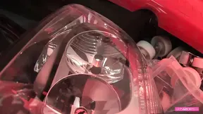 Hot ebony girl rides her gf's strapon