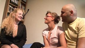 Hot German MILF babe sucks huge cock
