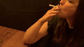 Melissa Smoking a Marlboro Light