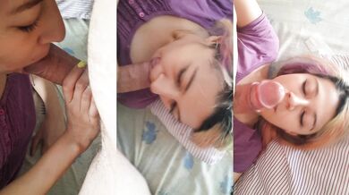 Se la chupo hasta que se viene en mi carita