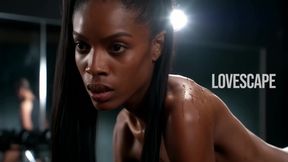 Ebony Babe Hot Gym Fuck Session