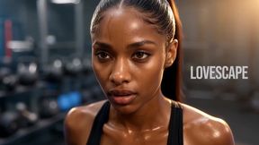 Ebony Babe Hot Gym Fuck Session