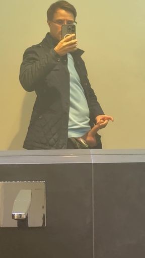 Jerking off in Cinema Wc