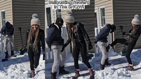 Snow Day Ballbusting with Domina Bianca