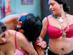 Beautiful Brunette Big Boobs Rides Fake Cock