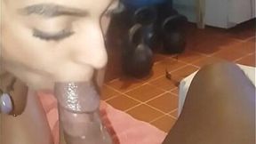 Latina Petite Gives Deepthroat Blowjob to BBC - POV Cam Show