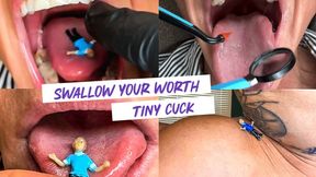 Swallow Your Worth:Dentist Extracts Tiny Cuck From Kandys Mouth