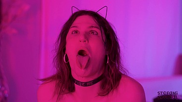Domme Tgirl Face Fucks Her Rimming Free Use Fleshlight Sub Tgirl in Chastity