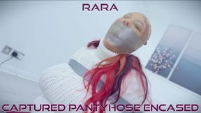 Rara's Pantyhose Nightmare: Captured and Encased H265 MP4 HD ( duct tape, tied up, restrained, silenced, massive duct tape wrap gag, stocking, red bodystocking, encased, bondage, gagged, muffled )