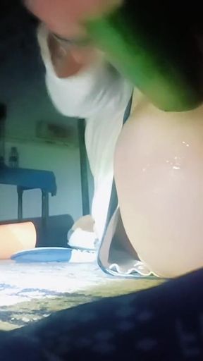 A Thin Young Man Opens His Anus Alone