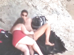 Chubby Niece devours penis on the beach