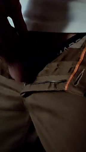 Dad Is Shameless When He's Home Alone and Cums on His Clothes