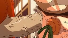 ANAL creampie with carrot in the twat - Hentai Ahegao