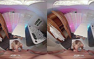 Luna B-Bunny Doesn't Care If Someone Enters The Sauna While She Fucks You