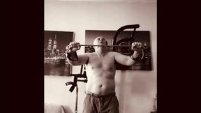 Fit Old Man Masturbating After Workout