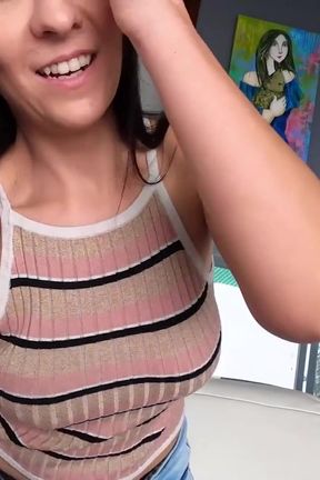 Horny girl sucks a huge cock to a mouth cumshot