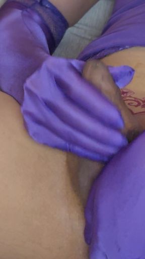 Sissy Kanisa in Sexy Purple Nightwear Ep3: Cum on Floor