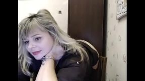 Big-titted MILF shows off her hairy holes on webcam solo act