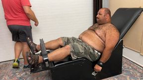 Straight Chubby Ticklee Hotcat Howls with Laughter During His Tickling Audition