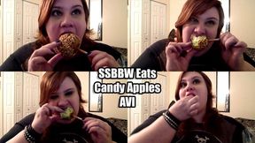 SSBBW Eats Candy Apples (AVI)
